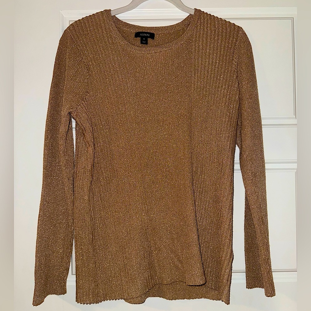 Alfani ribbed glitter sweater
